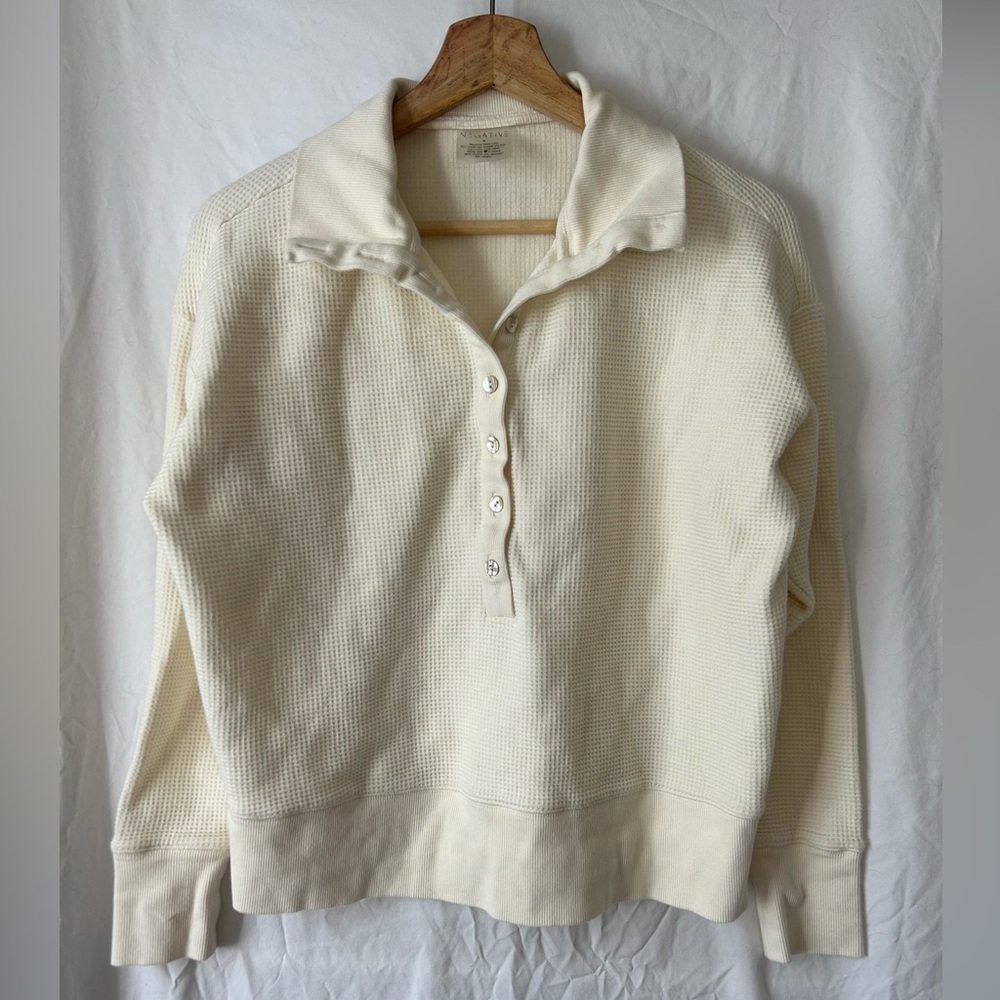 Negative Underwear Cream Button-Up Top